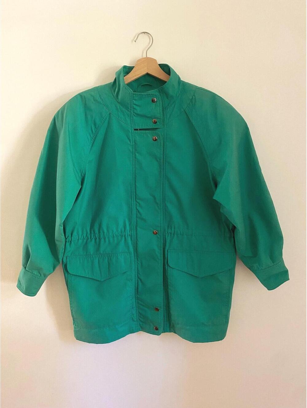 Vintage 1980s Jade Windbreaker Jacket | Fox Land Outdoor Jacket